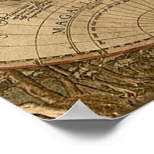 Weltkarte Poster (Ecke)