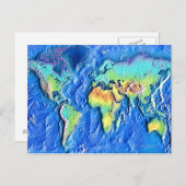 Weltkarte Postkarte (Vorne/Hinten)