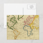 Weltkarte Postkarte (Vorne/Hinten)