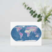 Weltkarte Postkarte (Stehend Vorderseite)