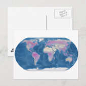 Weltkarte Postkarte (Vorne/Hinten)