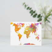 Weltkarte Postkarte (Stehend Vorderseite)