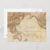 Weltkarte Postkarte (Vorne/Hinten)