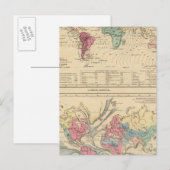 Weltkarte Postkarte (Vorne/Hinten)