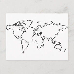 Weltkarte Postkarte