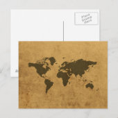 Weltkarte Postkarte (Vorne/Hinten)