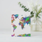 Weltkarte Postkarte (Stehend Vorderseite)