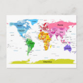 Weltkarte Postkarte (Vorderseite)