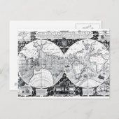 Weltkarte Postkarte (Vorne/Hinten)