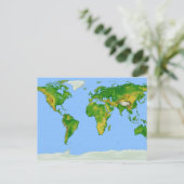 Weltkarte Postkarte (Stehend Vorderseite)