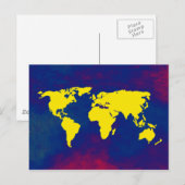 Weltkarte Postkarte (Vorne/Hinten)