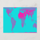 Weltkarte Postkarte (Vorderseite)