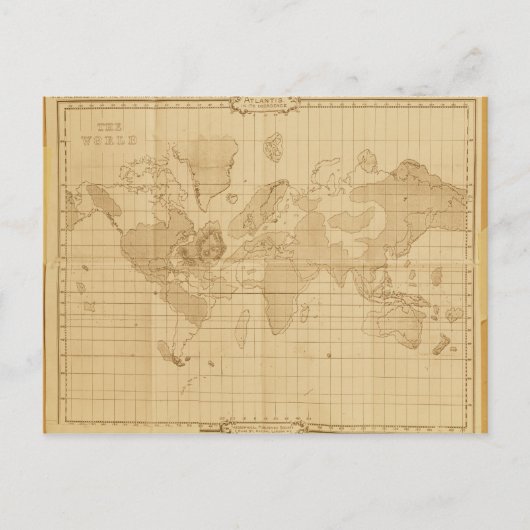 Weltkarte Postkarte (Vorderseite)