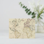 Weltkarte Postkarte (Stehend Vorderseite)
