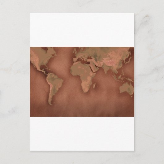 Weltkarte Postkarte (Vorderseite)