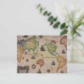 Weltkarte Postkarte (Stehend Vorderseite)