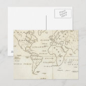 Weltkarte Postkarte (Vorne/Hinten)