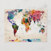 Weltkarte Postkarte (Vorderseite)