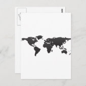Weltkarte Postkarte (Vorne/Hinten)