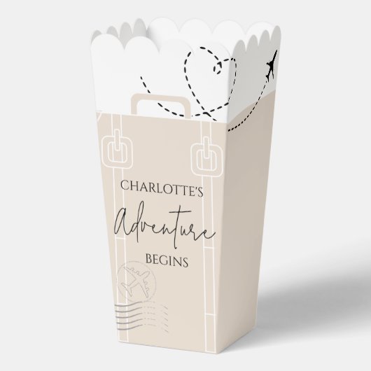 Weltkarte Reiseabenteuer Grand Popcorn beginnt Geschenkschachtel (Vorderseite)