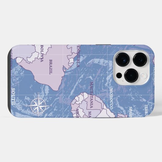 WELTKARTE REISENDES iPhone 14 PRO MAX FALL iPhone Hülle (Rückseite (Horizontal))