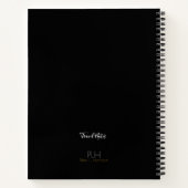 Weltkarte Reisenotizen schwarz Notizblock (Rückseite)