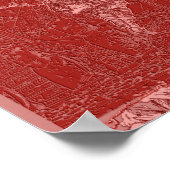 Weltkarte rot 1 poster (Ecke)