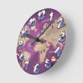 Weltkarte Runde Wanduhr (Winkel)