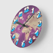 Weltkarte Runde Wanduhr (Winkel)
