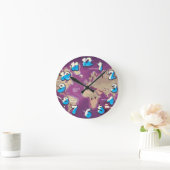 Weltkarte Runde Wanduhr (Zuhause)