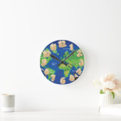 Weltkarte Runde Wanduhr (Zuhause)