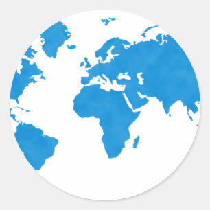 Weltkarte Runder Aufkleber