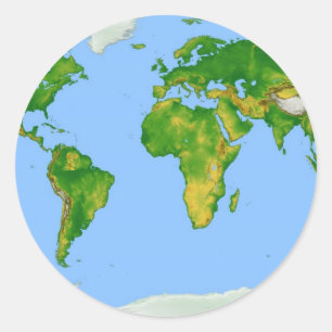 Weltkarte-runder Aufkleber