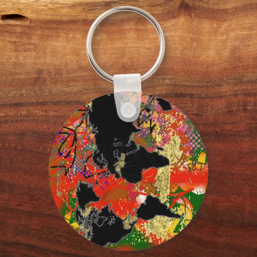 Weltkarte Schlüsselanhänger (Vorderseite)