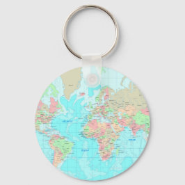 Weltkarte Schlüsselanhänger