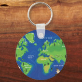 Weltkarte Schlüsselanhänger (Vorderseite)