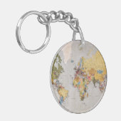 Weltkarte Schlüsselanhänger (Vorderseite links)