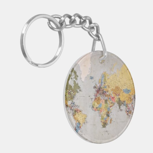 Weltkarte Schlüsselanhänger (Vorderseite links)