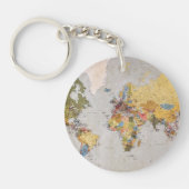 Weltkarte Schlüsselanhänger (Vorderseite)