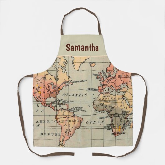 Weltkarte schürze (Vorderseite)