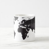 Weltkarte Schwarz/Weiß Kaffeetasse (Mittel)