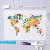 Weltkarte Seidenpapier (Handwerk)