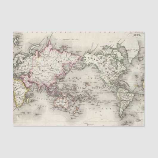 Weltkarte Seidenpapier (Vorderseite)