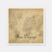 Weltkarte Serviette (Vorderseite)