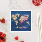 Weltkarte Serviette (Beispiel)