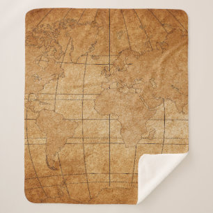 Weltkarte Sherpadecke