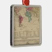 Weltkarte Silbernes Ornament (Rechts)