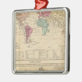 Weltkarte Silbernes Ornament (Links)