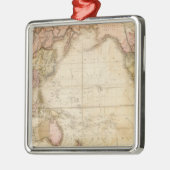 Weltkarte Silbernes Ornament (Links)