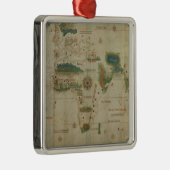 Weltkarte Silbernes Ornament (Rechts)